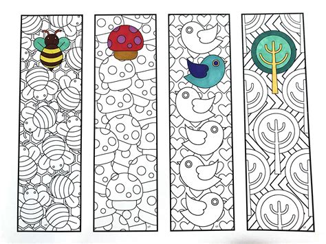Colorable Bookmarks Printable